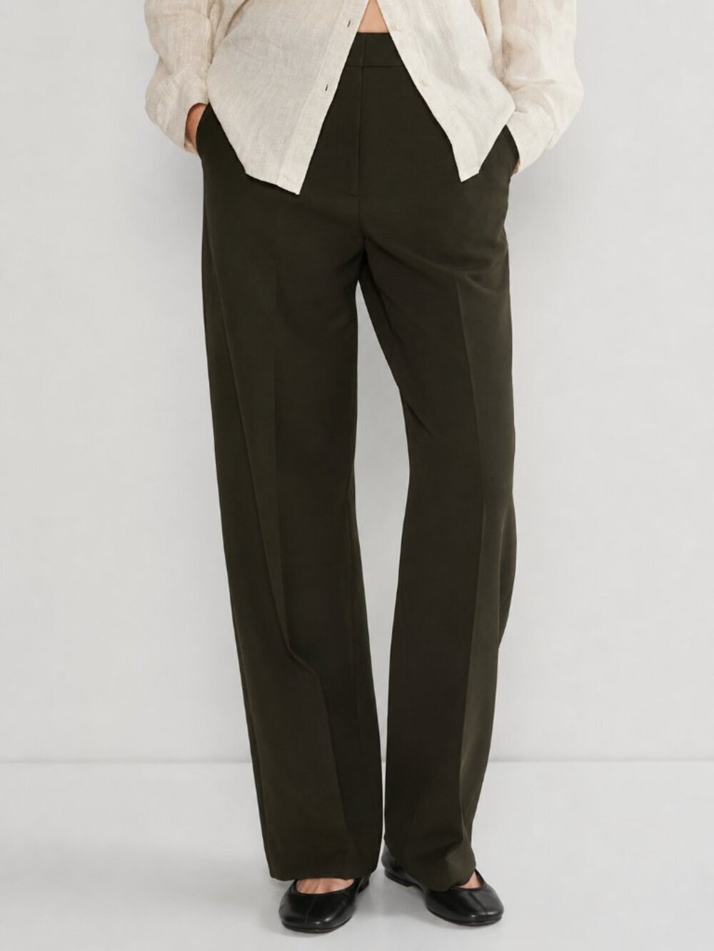 Aritzia Babaton Agency Pant Softly Structured High Rise Trouser Pant Size 4